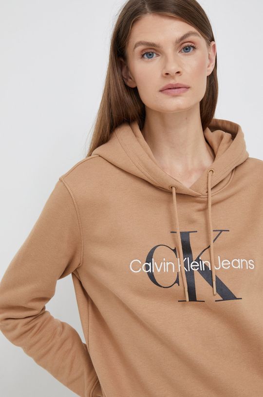 písková Mikina Calvin Klein Jeans