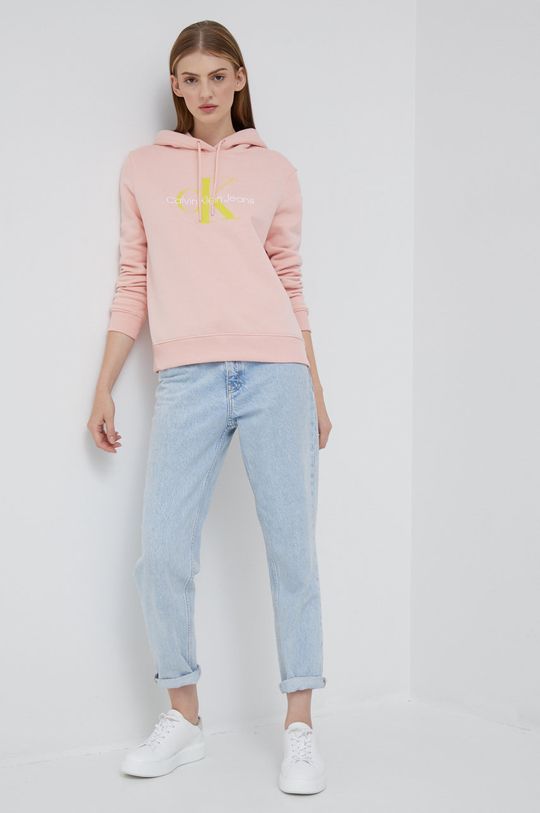 Mikina Calvin Klein Jeans růžová