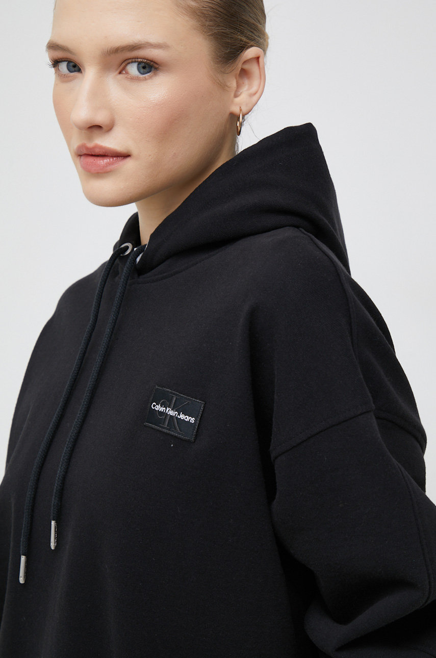 černá Bavlněná mikina Calvin Klein Jeans
