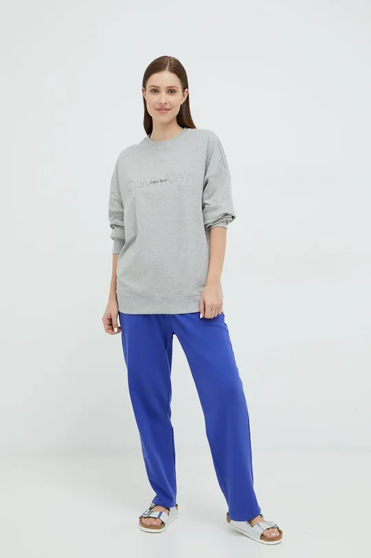 sivá Pyžamové tričko s dlhým rukávom Calvin Klein Underwear