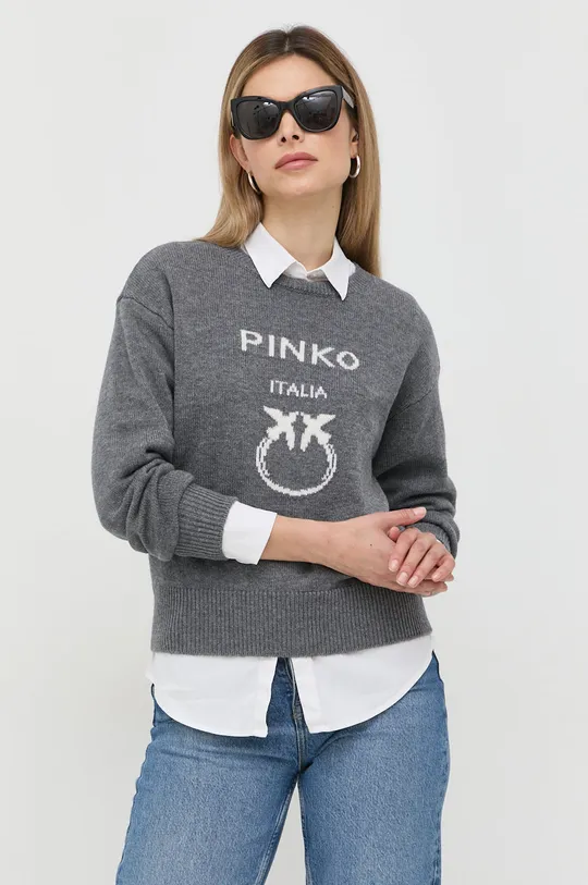 γκρί Μάλλινο πουλόβερ Pinko Γυναικεία