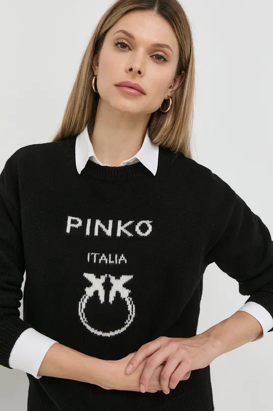 μαύρο Μάλλινο πουλόβερ Pinko