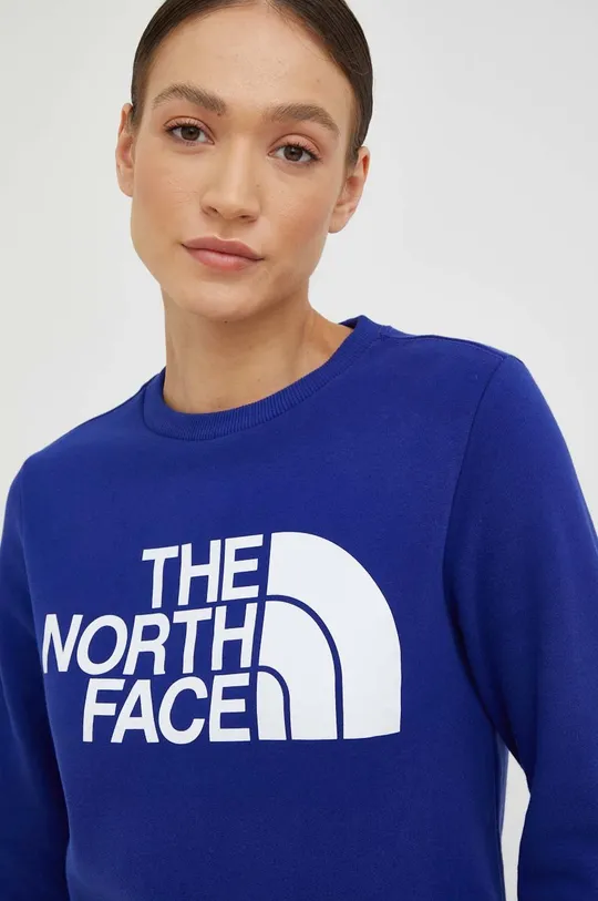 μπλε Βαμβακερή μπλούζα The North Face