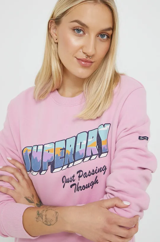 fioletowy Superdry bluza