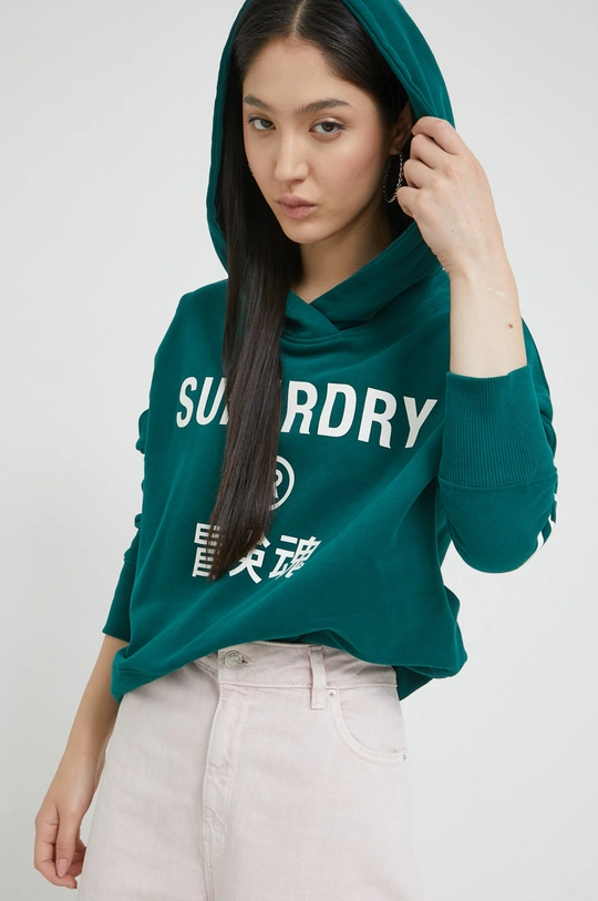 zielony Superdry bluza bawełniana