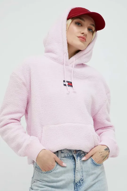 roza Dukserica Tommy Jeans Ženski