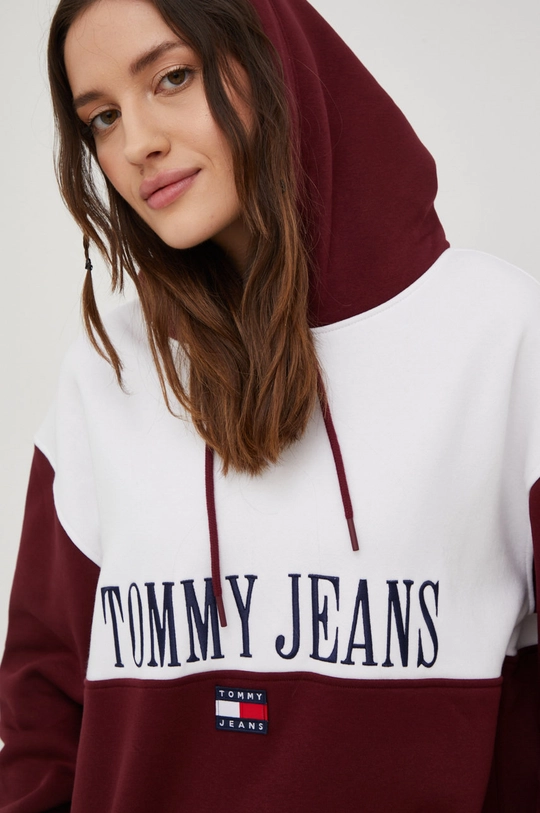 bordowy Tommy Jeans bluza