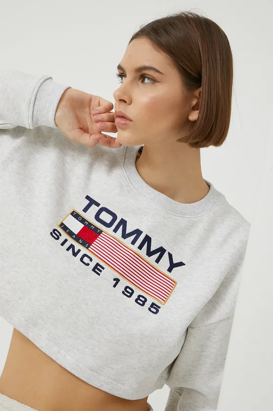 siva dukserica Tommy Jeans
