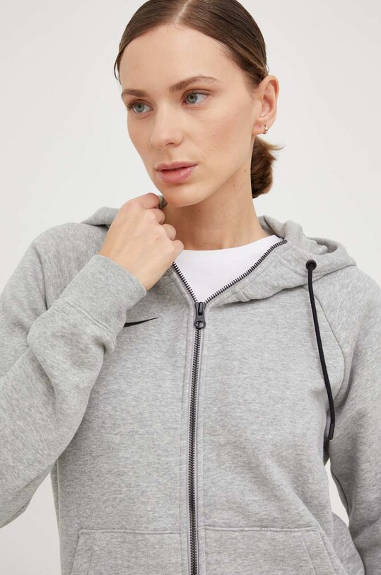 Кофта Nike женская цвет серый с капюшоном меланж | ANSWEAR.ua