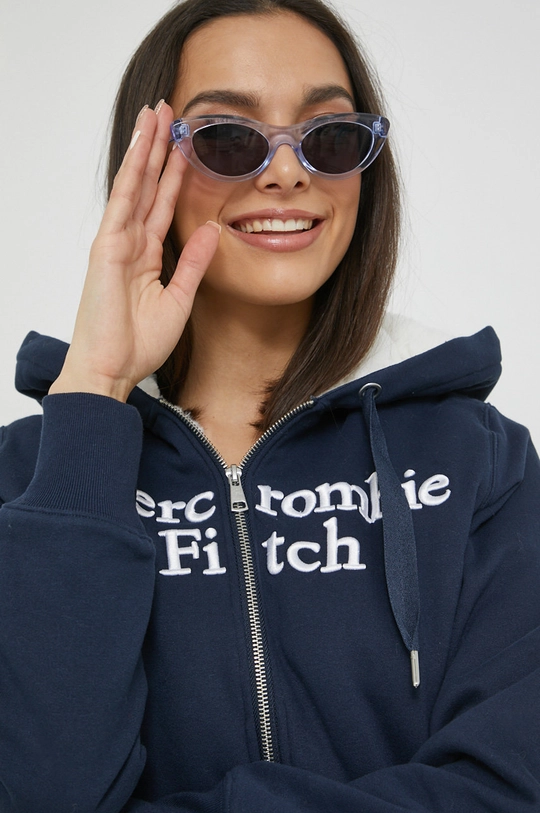 mornarsko modra Bluza Abercrombie & Fitch