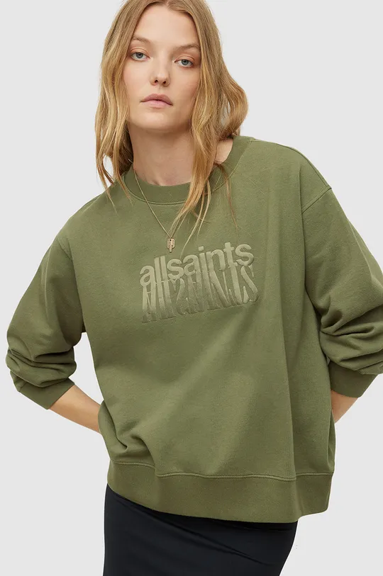 πράσινο Βαμβακερή μπλούζα AllSaints Γυναικεία