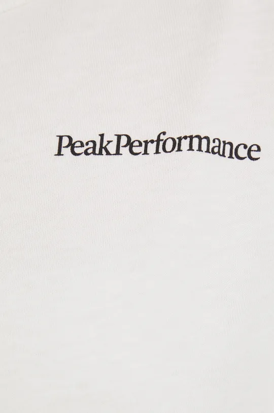 λευκό Βαμβακερή μπλούζα με μακριά μανίκια Peak Performance