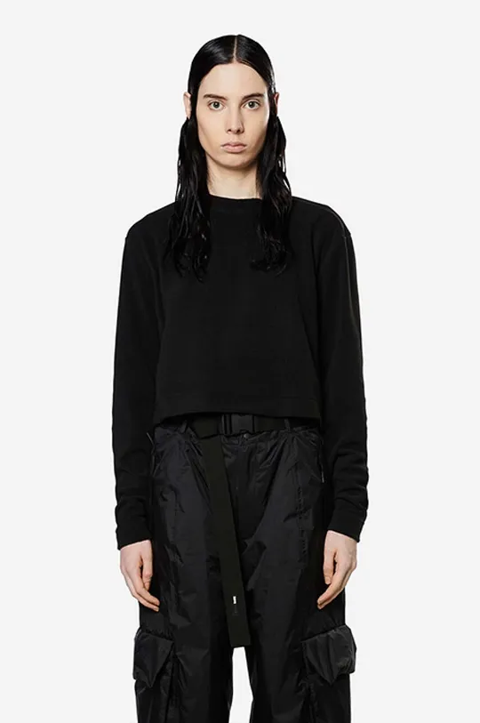 μαύρο Μπλούζα Rains Fleece W Sweatshirt Γυναικεία