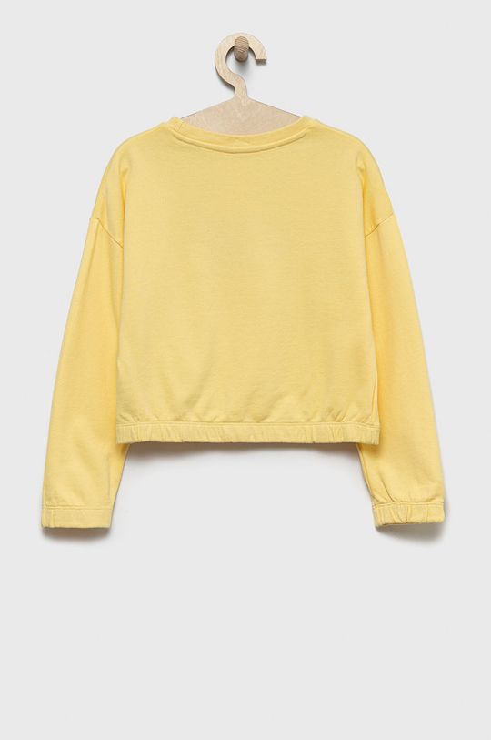 Guess bluza bawełniana dziecięca żółty
