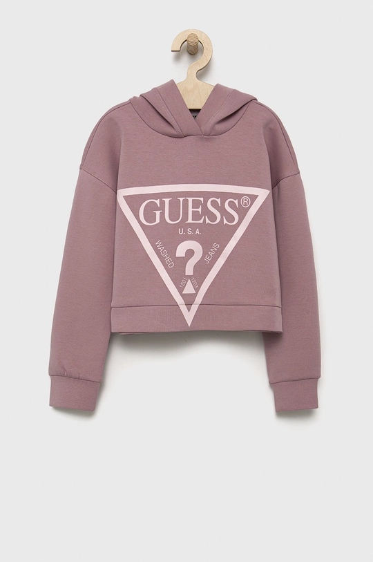 fioletowy Guess bluza dziecięca Dziewczęcy