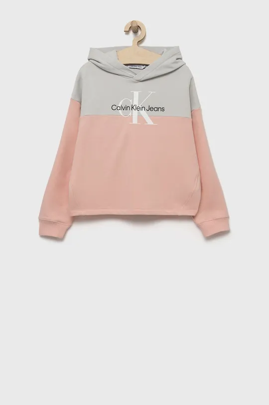 ροζ Παιδική βαμβακερή μπλούζα Calvin Klein Jeans Για κορίτσια