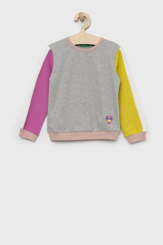 szary United Colors of Benetton bluza dziecięca Dziewczęcy