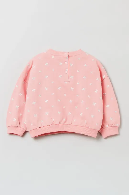Βαμβακερή μπλούζα μωρού OVS ροζ