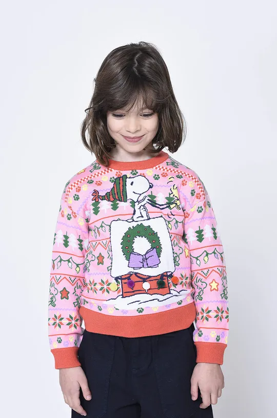 roza Dječji džemper Marc Jacobs Za djevojčice