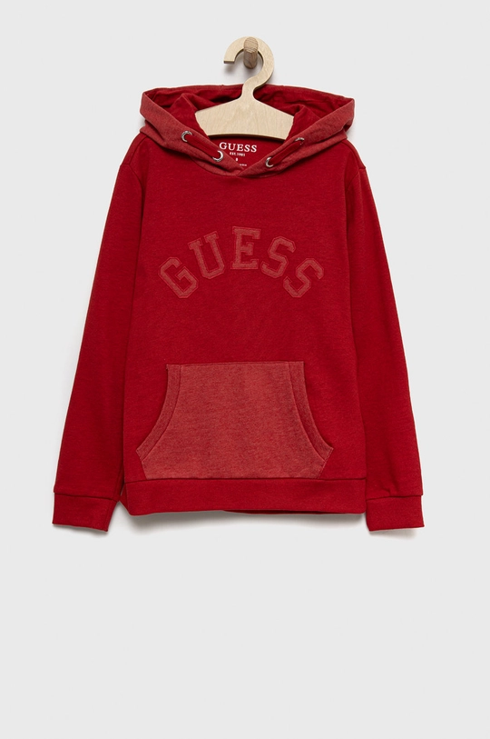 czerwony Guess bluza bawełniana dziecięca Dziecięcy