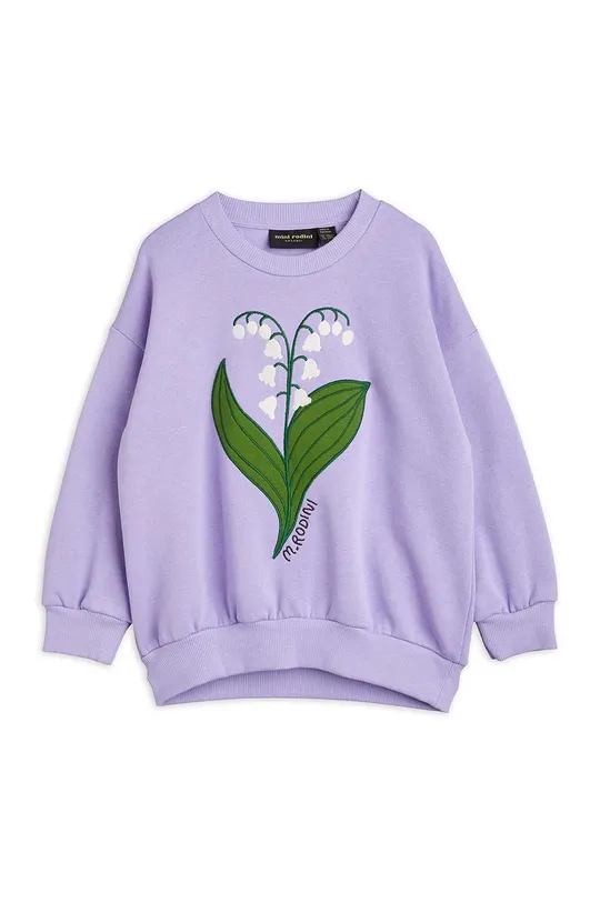 vijolična Otroški bombažen pulover Mini Rodini Otroški