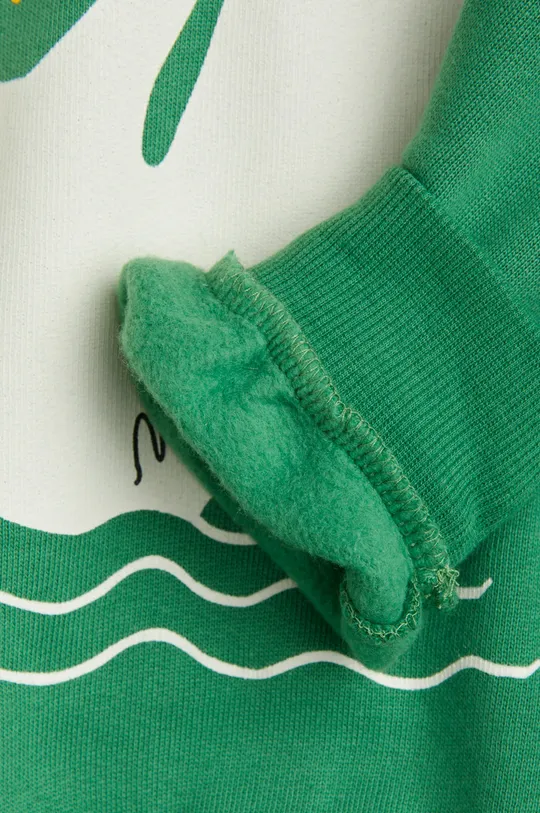 πράσινο Παιδική βαμβακερή μπλούζα Mini Rodini