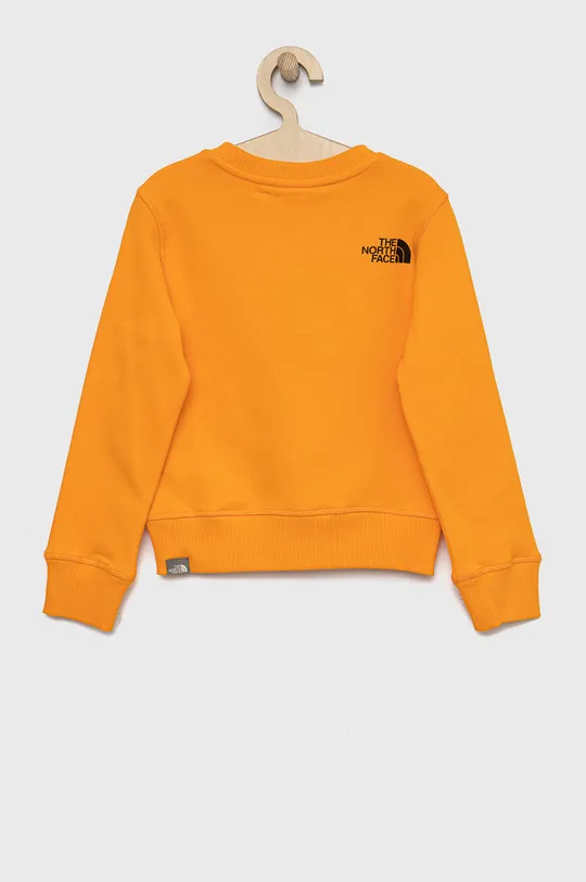 Παιδική βαμβακερή μπλούζα The North Face πορτοκαλί