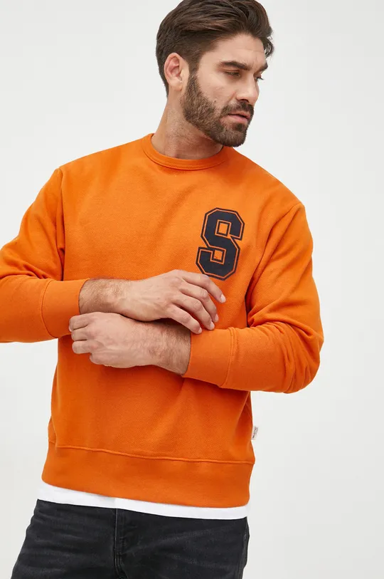 Selected Homme bluza bawełniana pomarańczowy