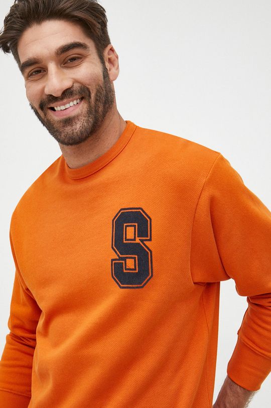 pomarańczowy Selected Homme bluza bawełniana