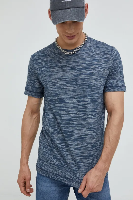 σκούρο μπλε Βαμβακερό μπλουζάκι Tom Tailor Ανδρικά