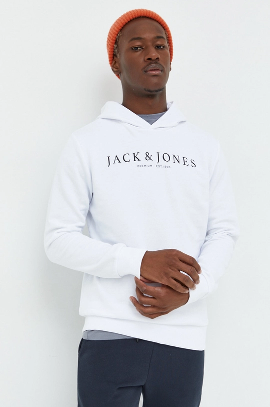 biela Mikina Premium by Jack&Jones Pánsky