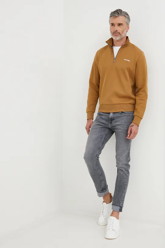 Calvin Klein bluza brązowy