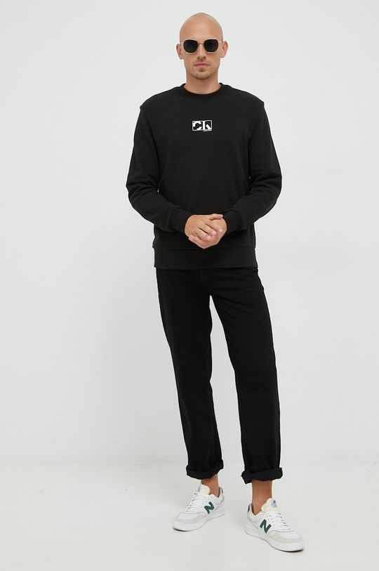 Calvin Klein hanorac de bumbac negru