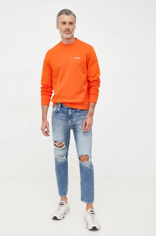 Μπλούζα Calvin Klein πορτοκαλί