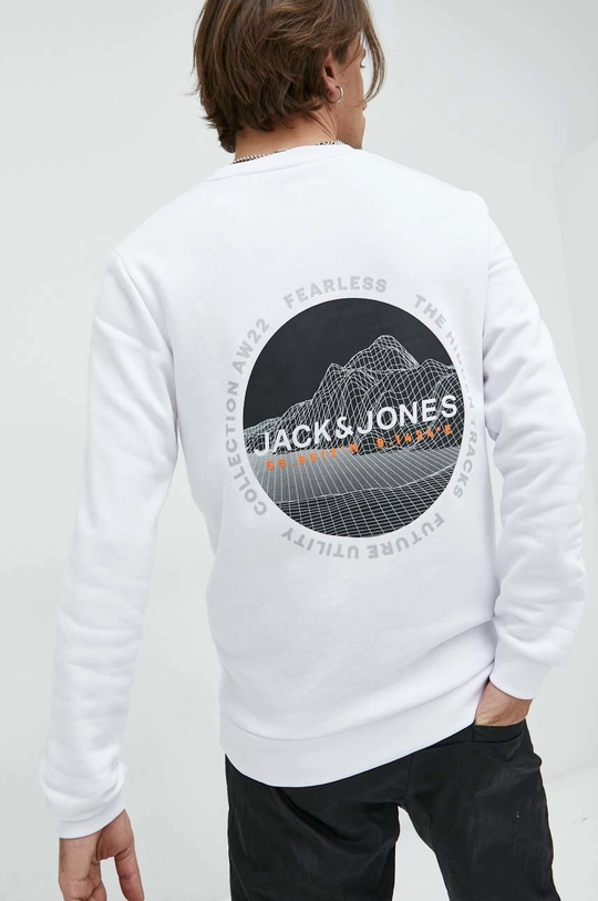 biela Mikina Jack & Jones Pánsky