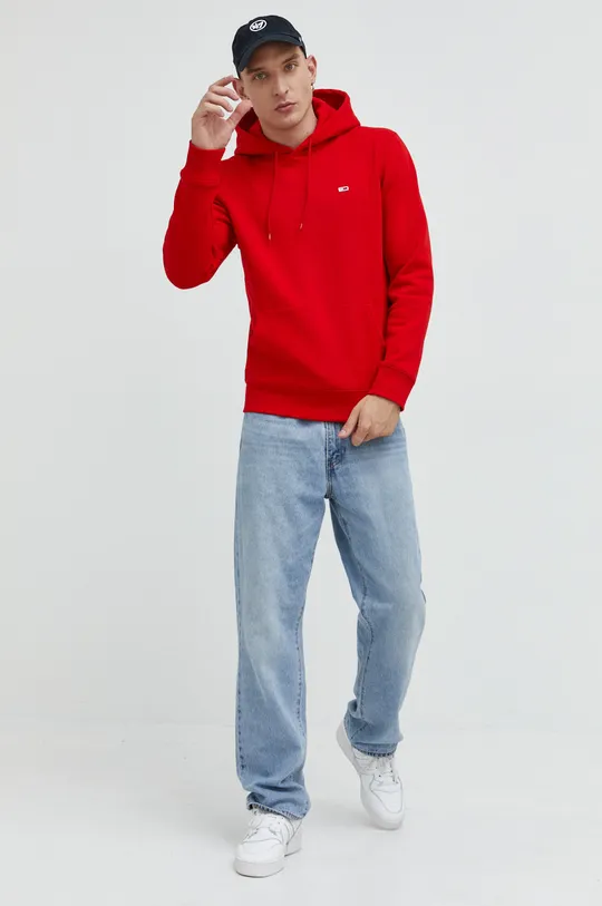 Bluza Tommy Jeans rdeča