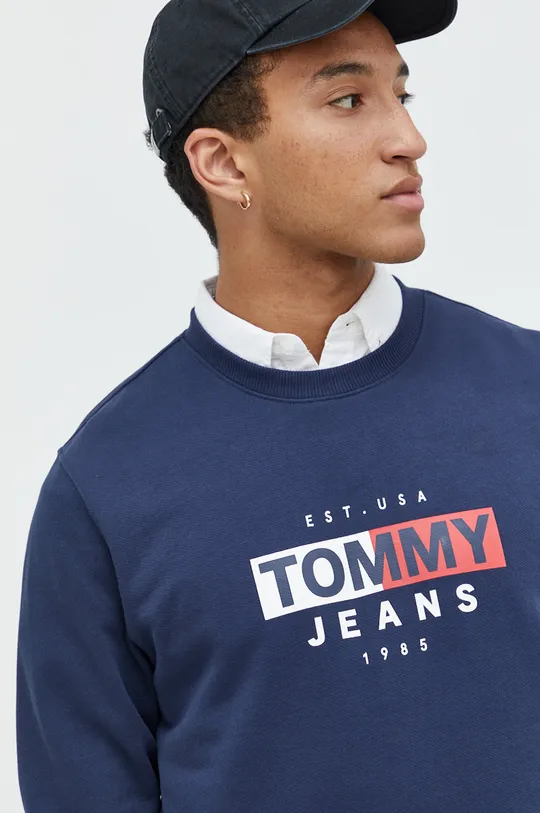 σκούρο μπλε Βαμβακερή μπλούζα Tommy Jeans