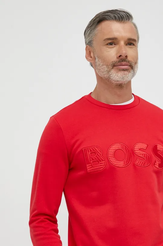 κόκκινο Βαμβακερή μπλούζα BOSS