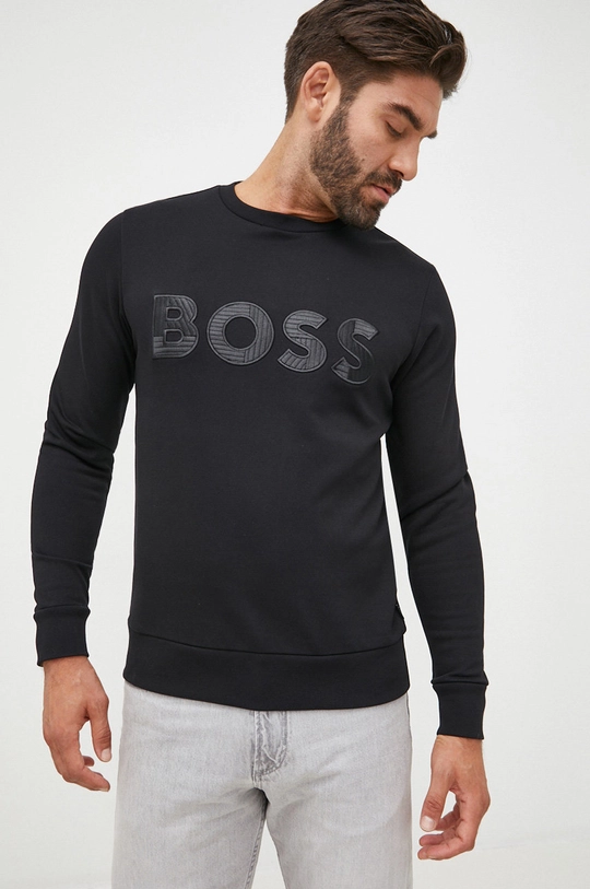 BOSS bluza bawełniana 50471679 Materiał zasadniczy: 100 % Bawełna, Ściągacz: 99 % Bawełna, 1 % Elastan