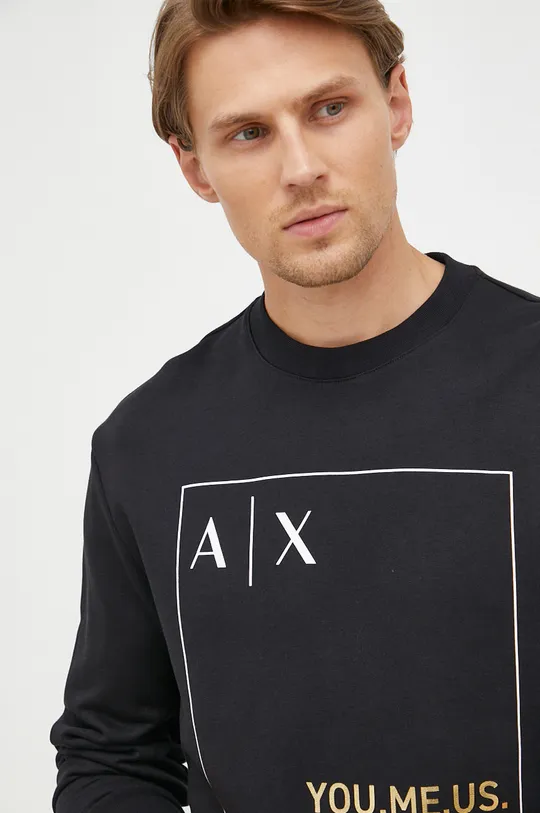 чорний Бавовняна кофта Armani Exchange