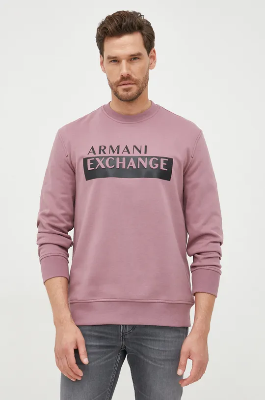 vijolična Bluza Armani Exchange Moški