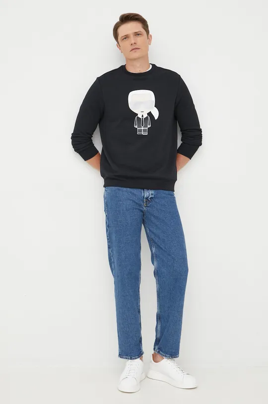 Karl Lagerfeld bluza bawełniana 500951.705071 czarny