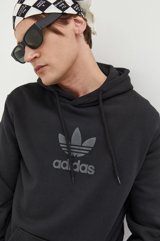 μαύρο Βαμβακερή μπλούζα adidas Originals