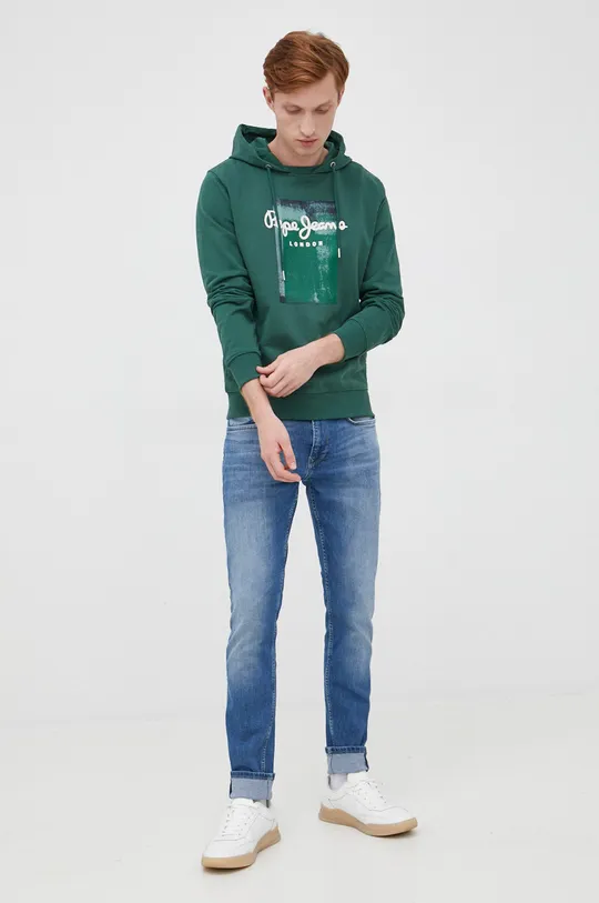 Pepe Jeans bluza bawełniana zielony