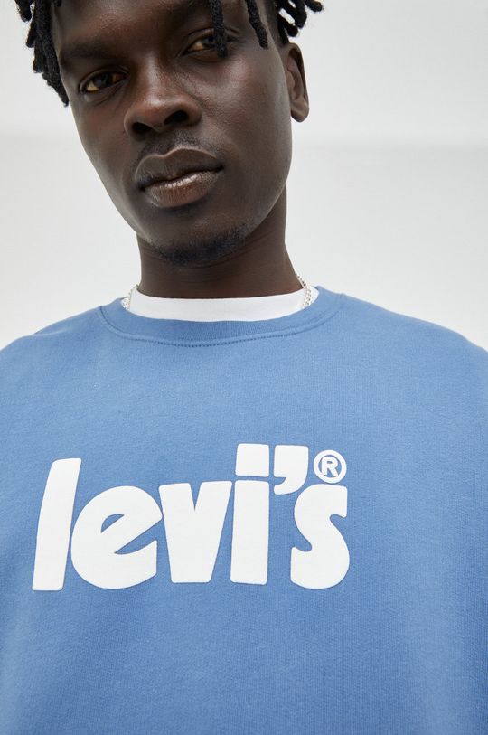 stalowy niebieski Levi's bluza Męski