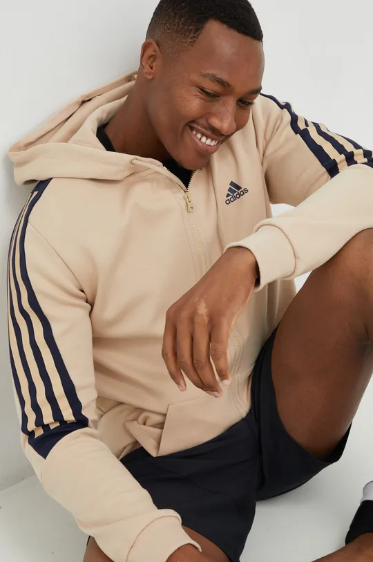 bež Bluza adidas Performance Moški