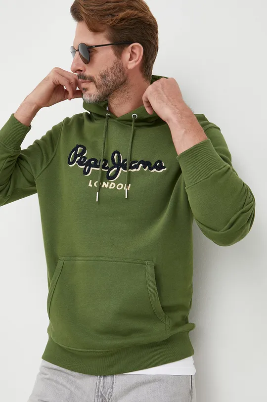 πράσινο Βαμβακερή μπλούζα Pepe Jeans Ανδρικά