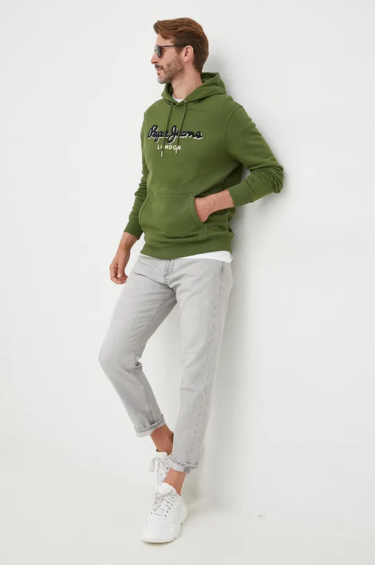 Βαμβακερή μπλούζα Pepe Jeans πράσινο