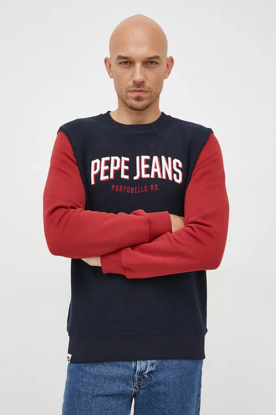granatowy Pepe Jeans bluza bawełniana Męski