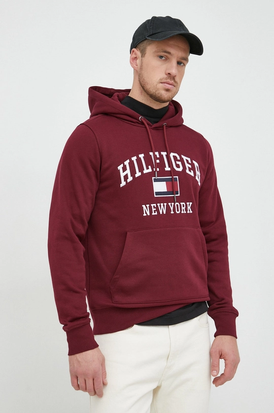 Mikina Tommy Hilfiger burgundské